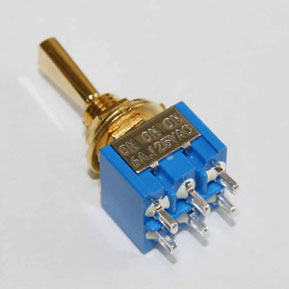 ミニスイッチ6P ON-ON-ON GD