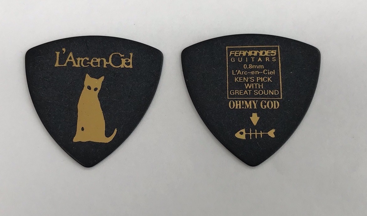 ラルクアンシエル　Ken ピック（猫）ブラック 【10枚セット】 オニギリ型