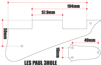 レスポールタイプ・サイズ表