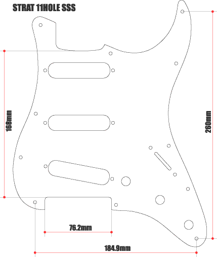 ストラトタイプ・サイズ表