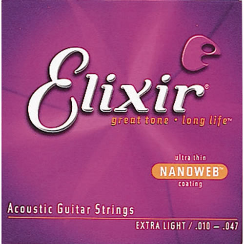 "Elixir アコ弦" Acoustic Guitar Strings NANOWEB