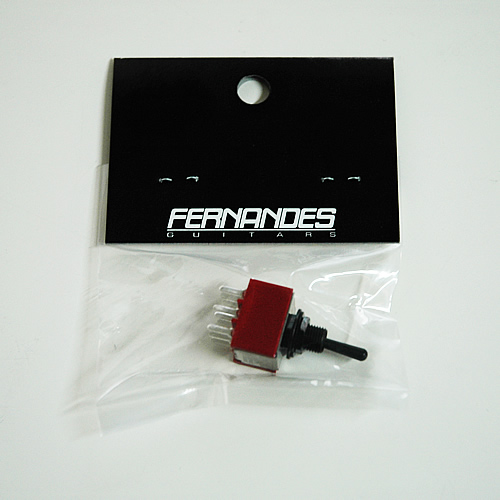 サスティナー用 ミニスイッチ ON-ON 6P　CR<font color=red><b>写真はブラックカラーですが、現品はクロームカラー<b></font>